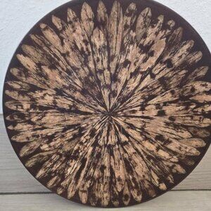 Target Home Decorative Plates – Set of 6 Brown & Gold Melamine Starburst Design